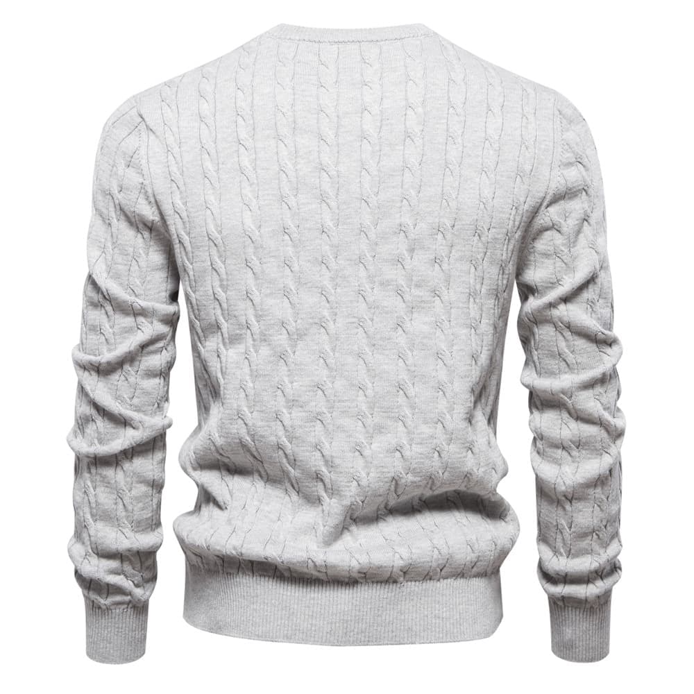 Men’s Cable Knit Crew Neck Sweater