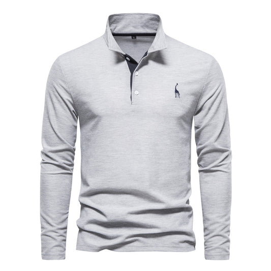 Men’s Contrast Trim Long Sleeve Polo