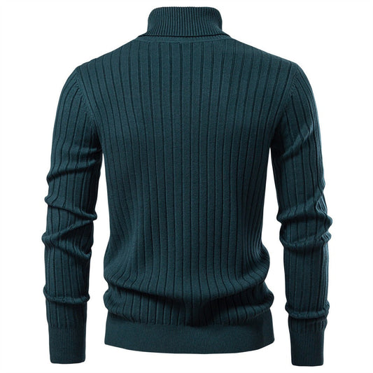 Men’s Striped Turtleneck Sweater