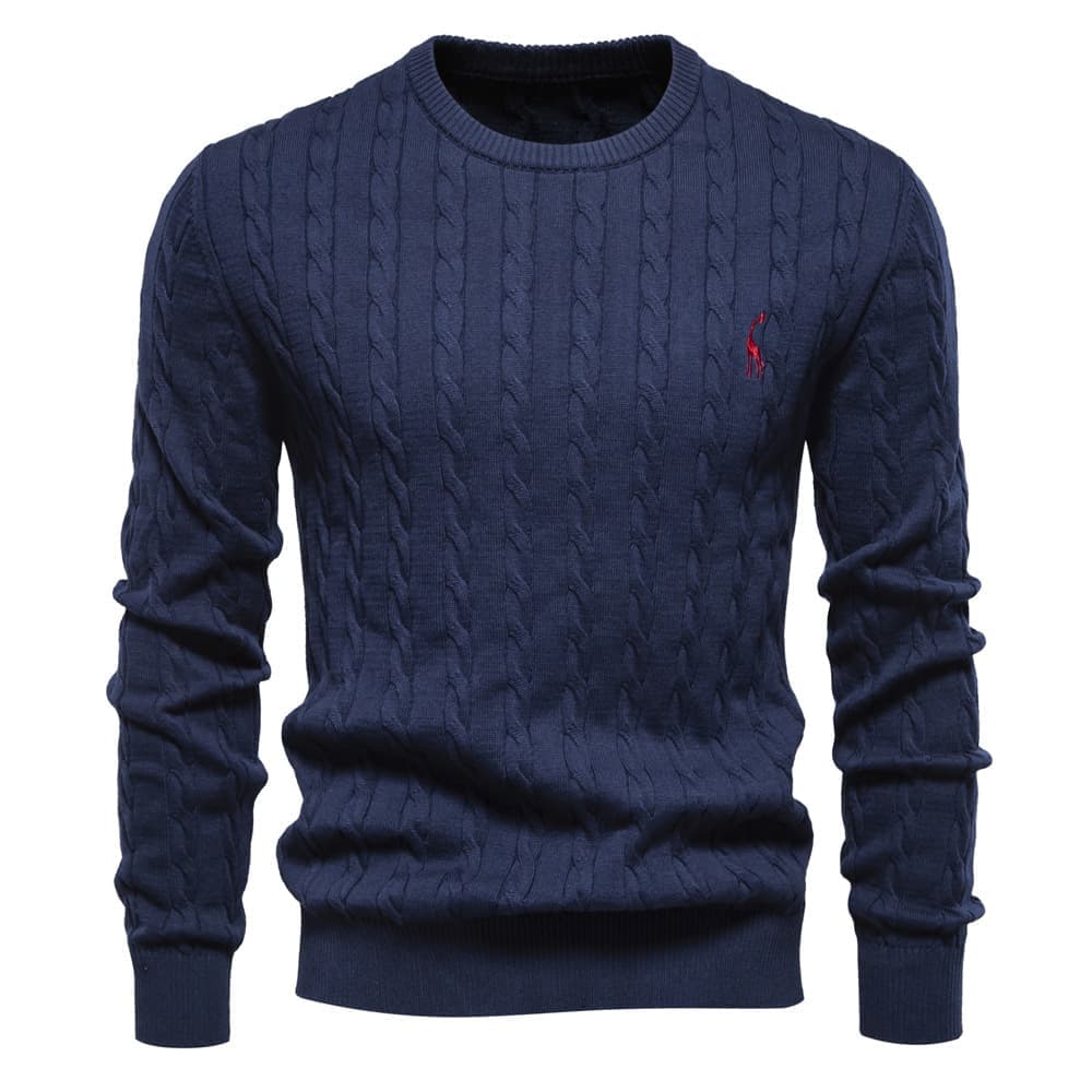 Men’s Cable Knit Crew Neck Sweater