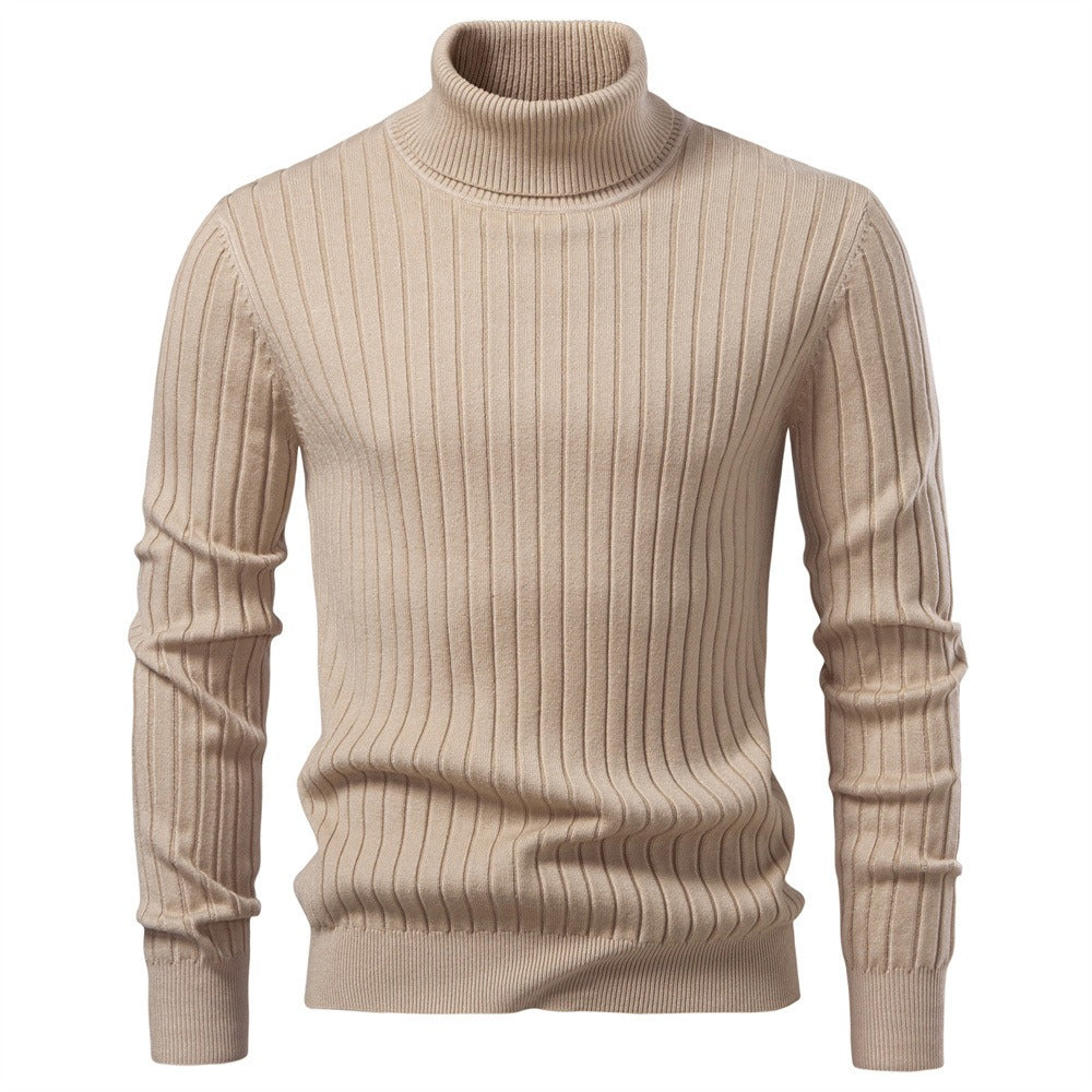 Men’s Striped Turtleneck Sweater