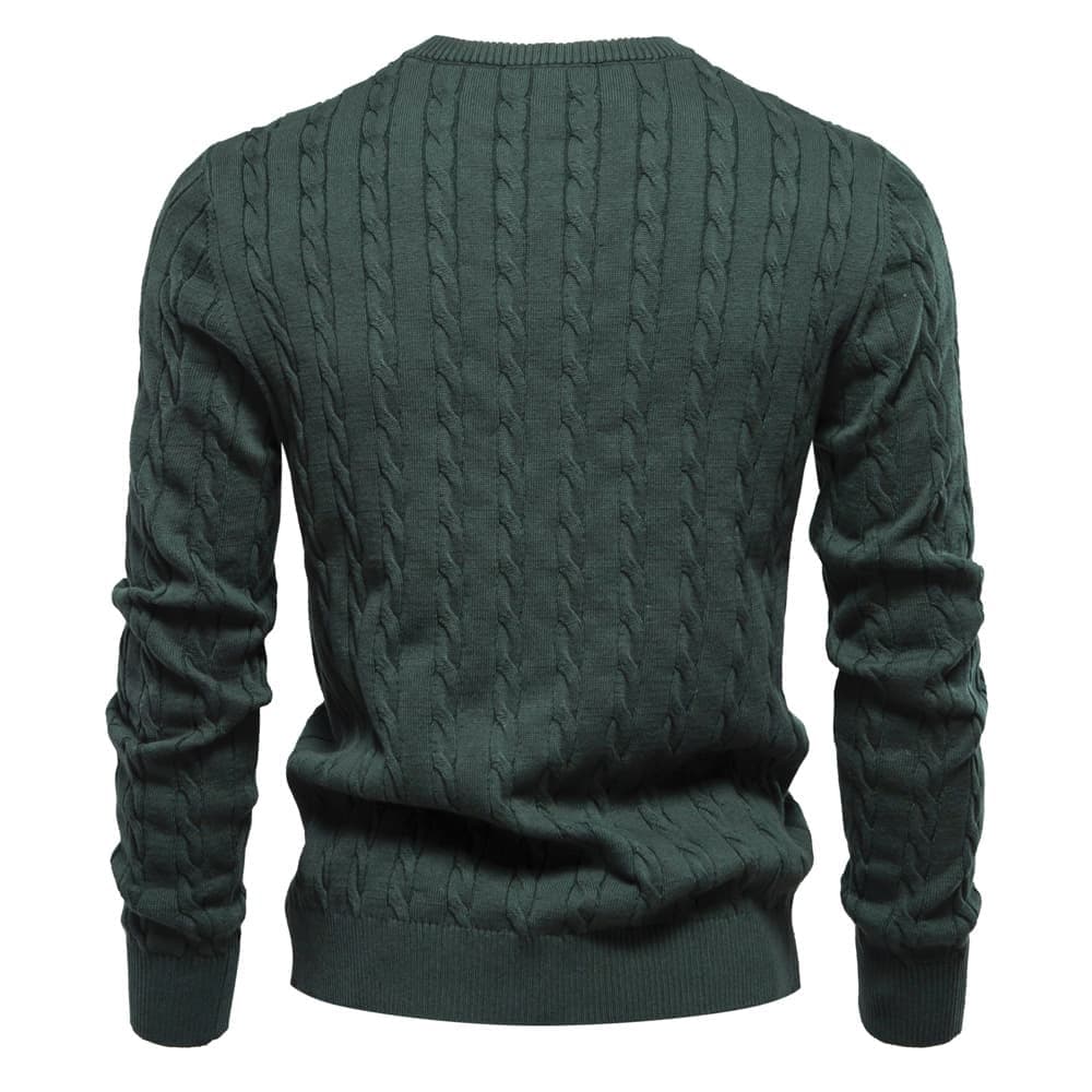 Men’s Cable Knit Crew Neck Sweater