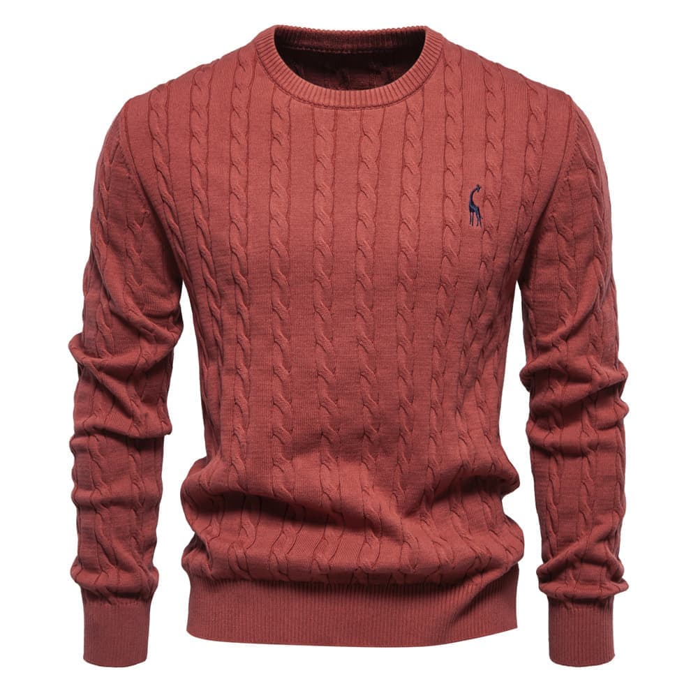 Men’s Cable Knit Crew Neck Sweater