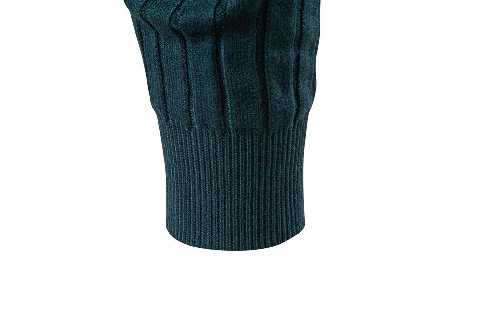 Men’s Striped Turtleneck Sweater
