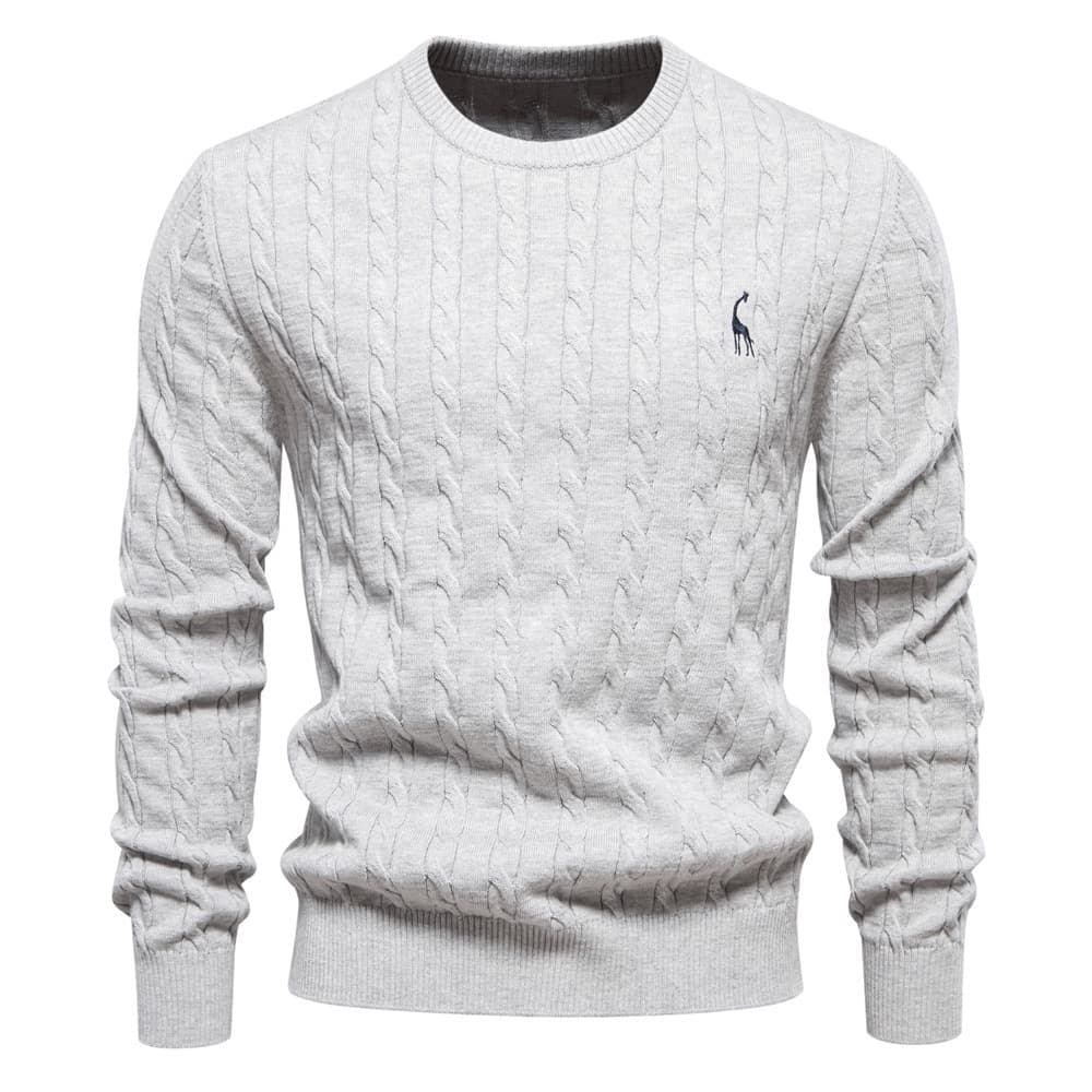 Men’s Cable Knit Crew Neck Sweater