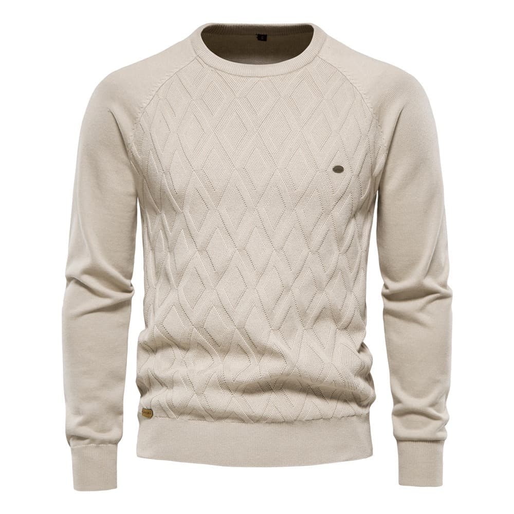 Men’s Diamond Knit Crew Neck Sweater