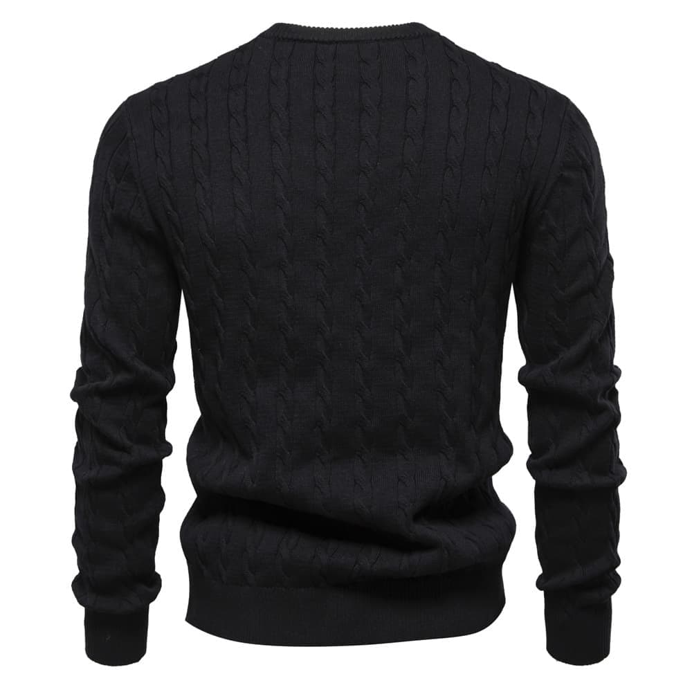 Men’s Cable Knit Crew Neck Sweater