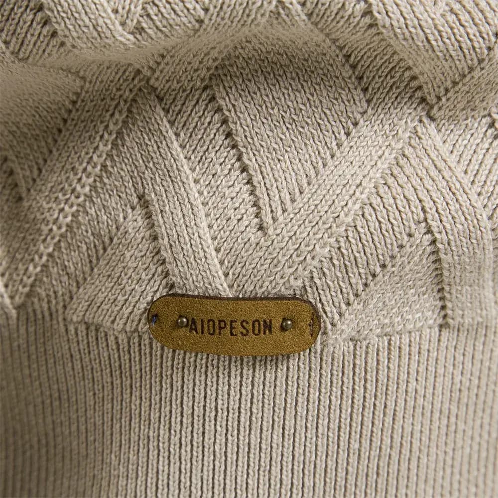 Men’s Diamond Knit Crew Neck Sweater
