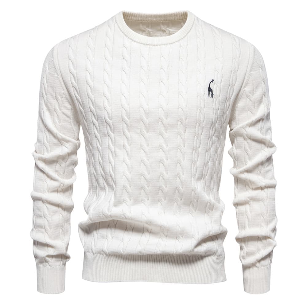 Men’s Cable Knit Crew Neck Sweater
