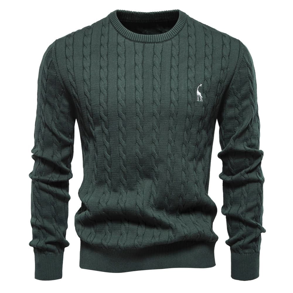 Men’s Cable Knit Crew Neck Sweater