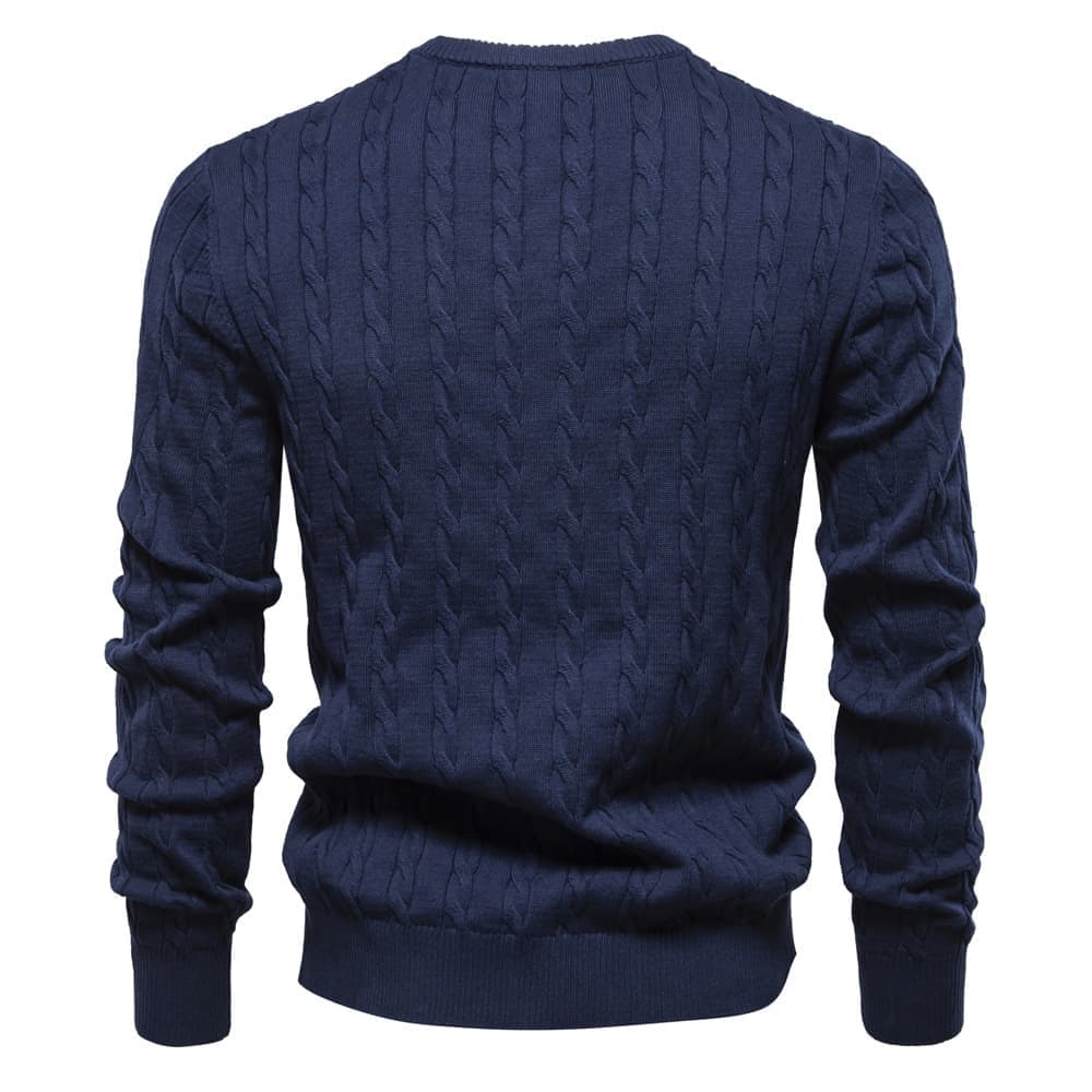 Men’s Cable Knit Crew Neck Sweater