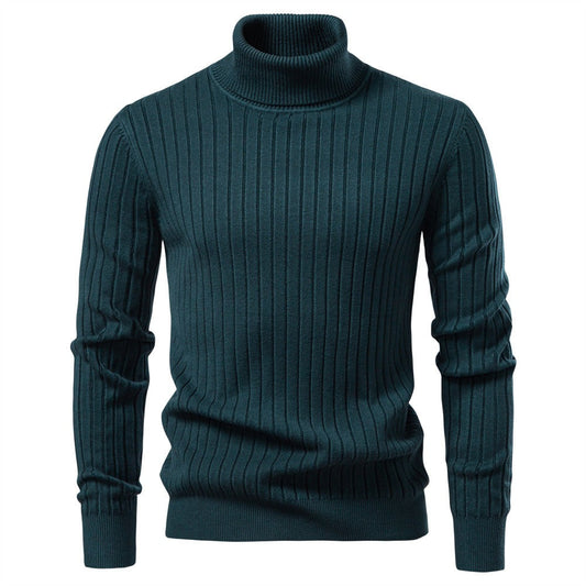 Men’s Striped Turtleneck Sweater