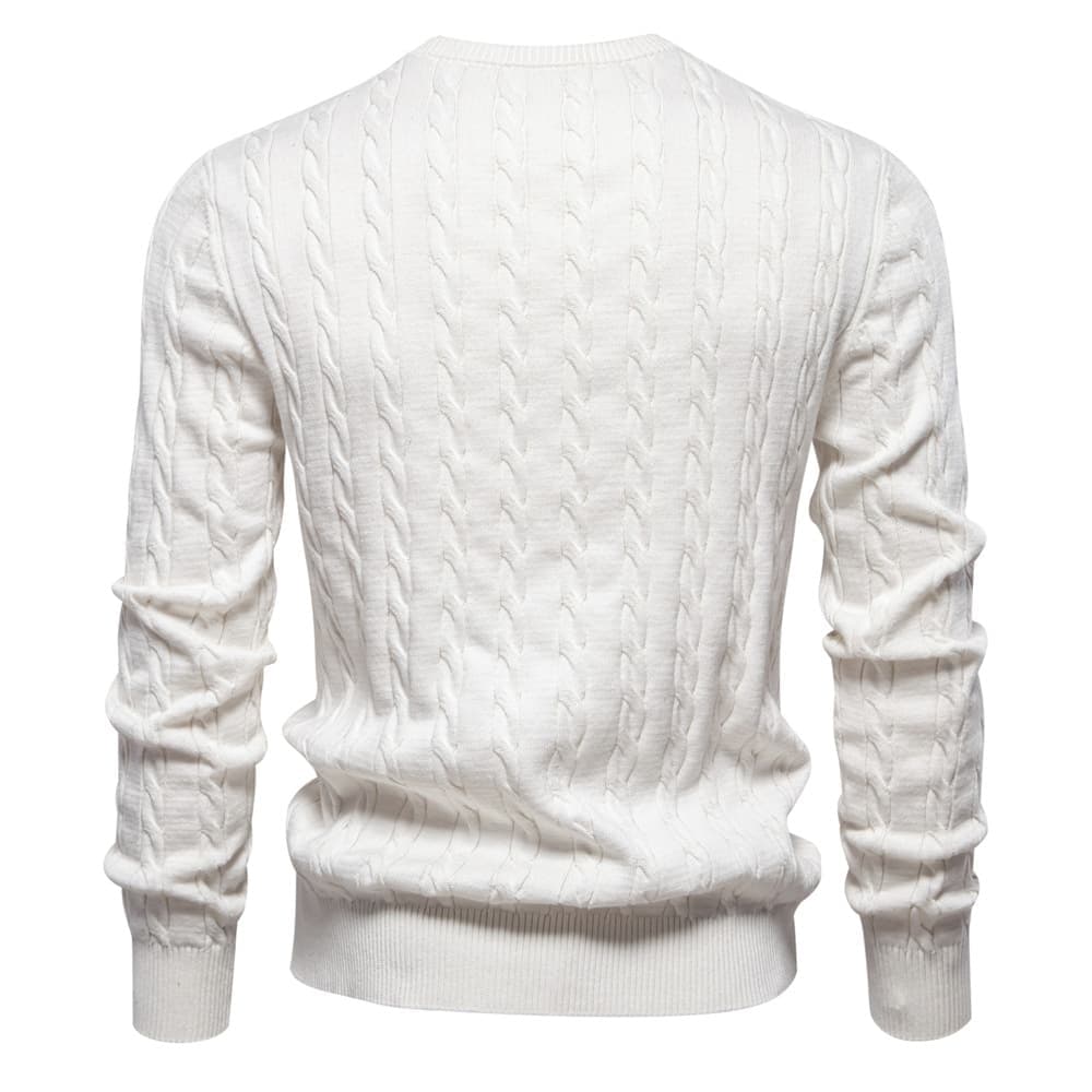 Men’s Cable Knit Crew Neck Sweater