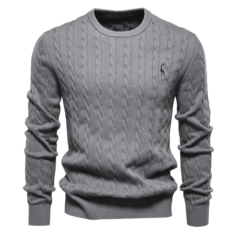 Men’s Cable Knit Crew Neck Sweater