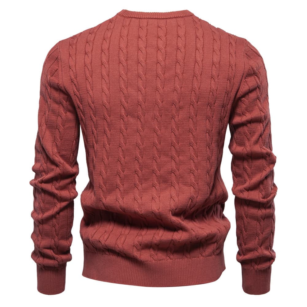 Men’s Cable Knit Crew Neck Sweater