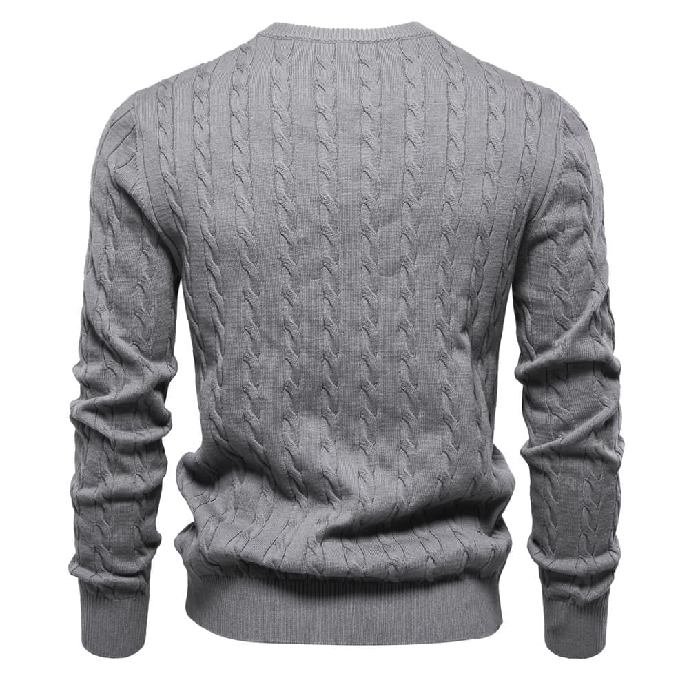 Men’s Cable Knit Crew Neck Sweater