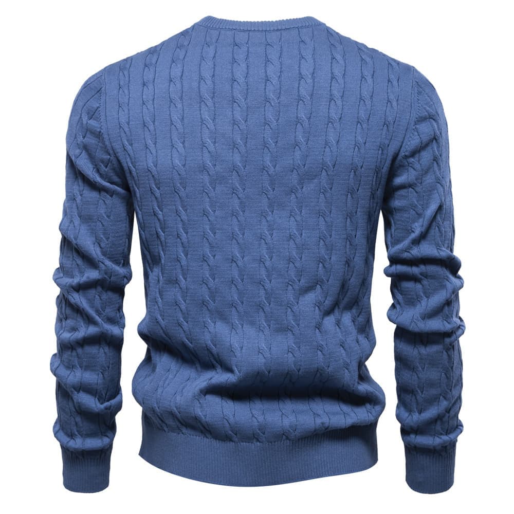 Men’s Cable Knit Crew Neck Sweater