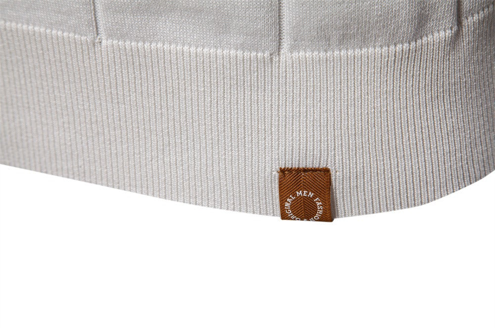 Men’s Striped Knit Polo Shirt
