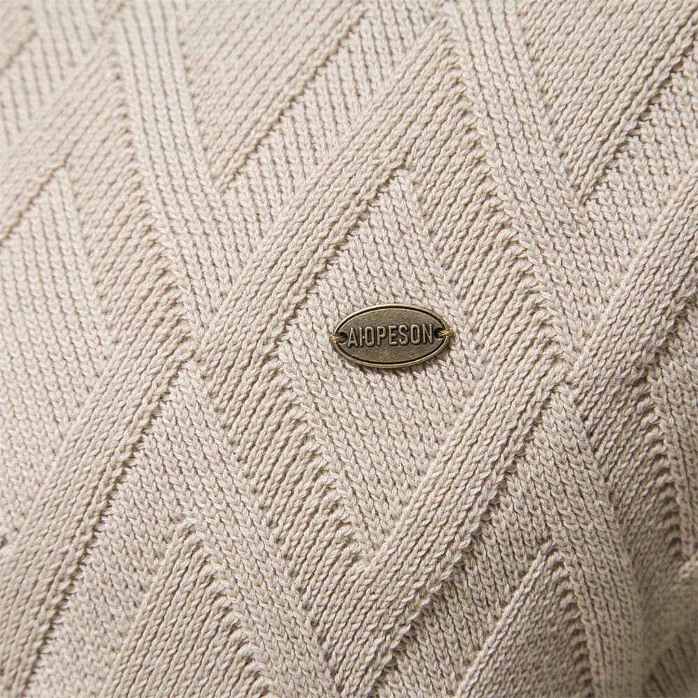 Men’s Diamond Knit Crew Neck Sweater