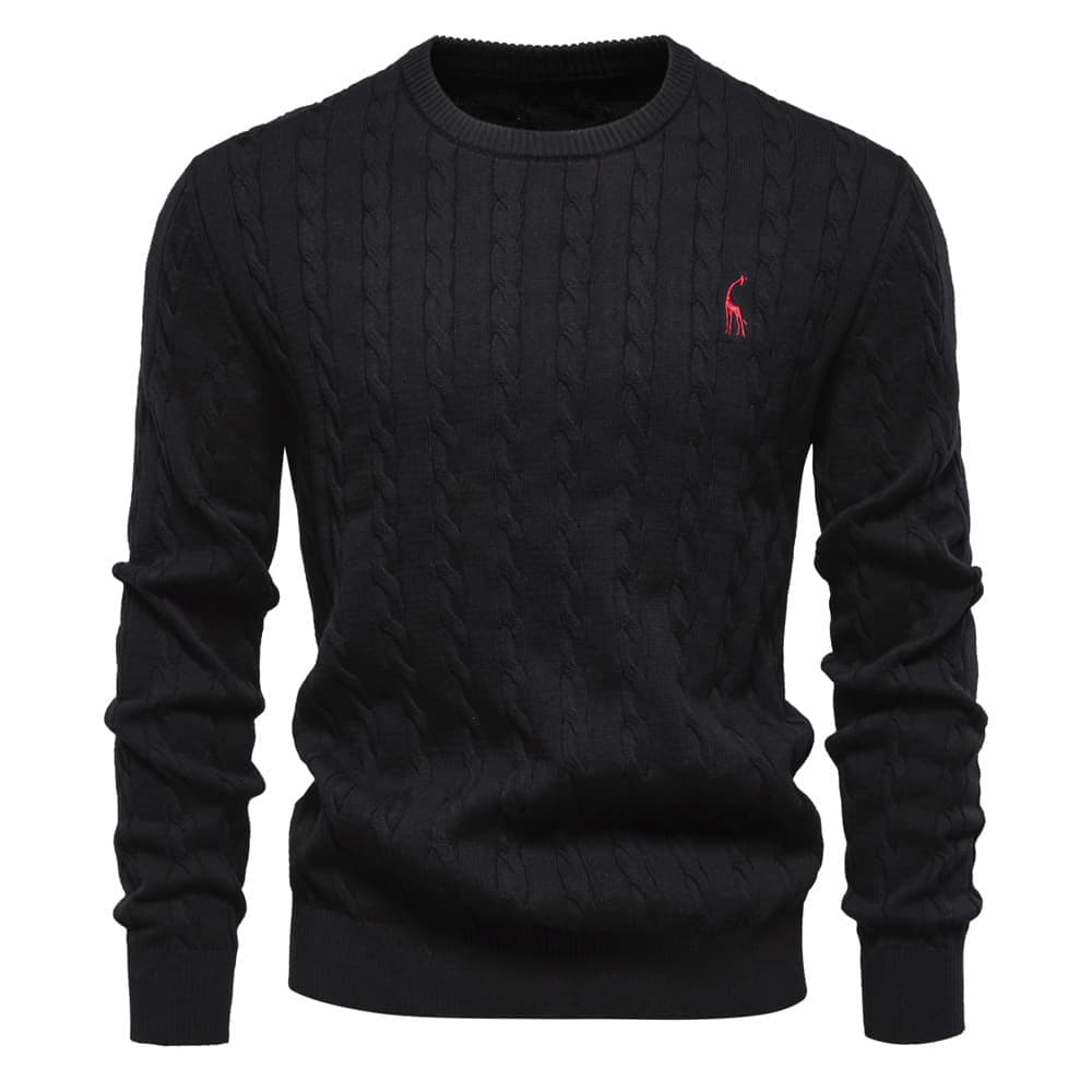 Men’s Cable Knit Crew Neck Sweater