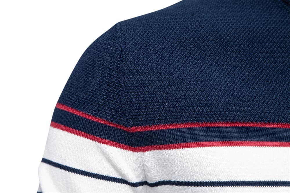 Men’s Colorblock Striped Crew Neck Sweater