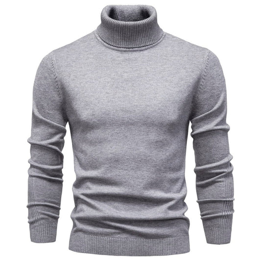 Men’s Solid Knit Turtleneck Sweater