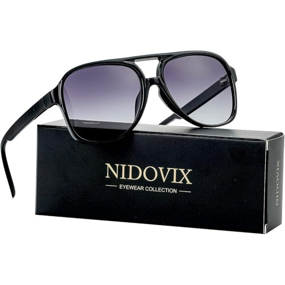Polarized Vintage Aviator Sunglasses – Large Frame for Men & Women