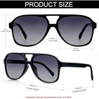 Polarized Vintage Aviator Sunglasses – Large Frame for Men & Women