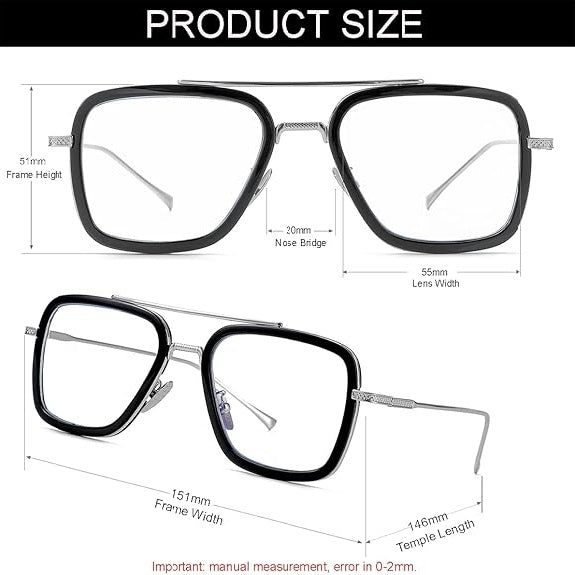 Tony Stark Blue Light Glasses – Men & Women, Gaming & Computer