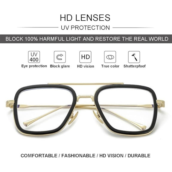 Tony Stark Blue Light Glasses for Men & Women
