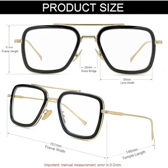 Tony Stark Blue Light Glasses for Men & Women