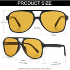 Polarized Aviator Sunglasses – Retro Large Frame for Men & Women