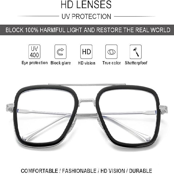 Tony Stark Blue Light Glasses – Men & Women, Gaming & Computer