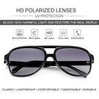 Polarized Vintage Aviator Sunglasses – Large Frame for Men & Women