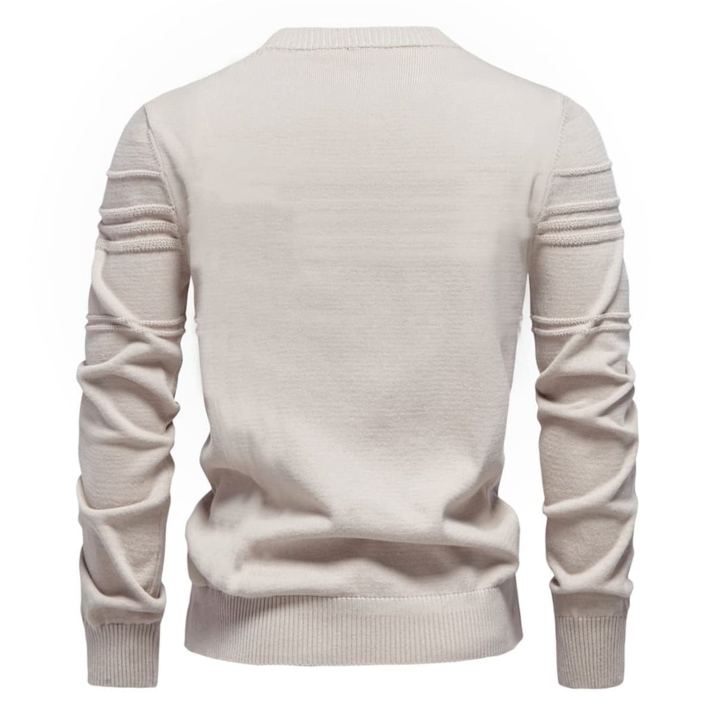Men’s Textured Crosshatch Crew Neck Sweater
