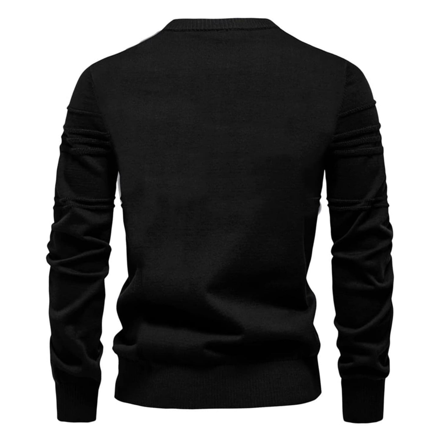 Men’s Textured Crosshatch Crew Neck Sweater
