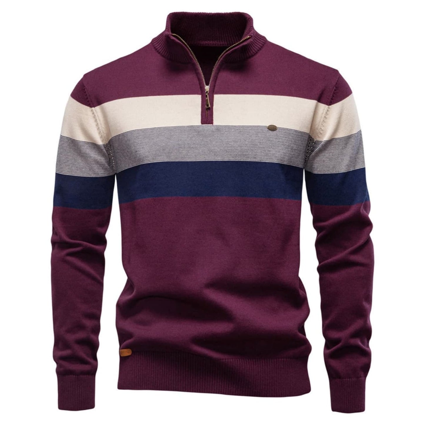 Men’s Colorblock Quarter Zip Sweater