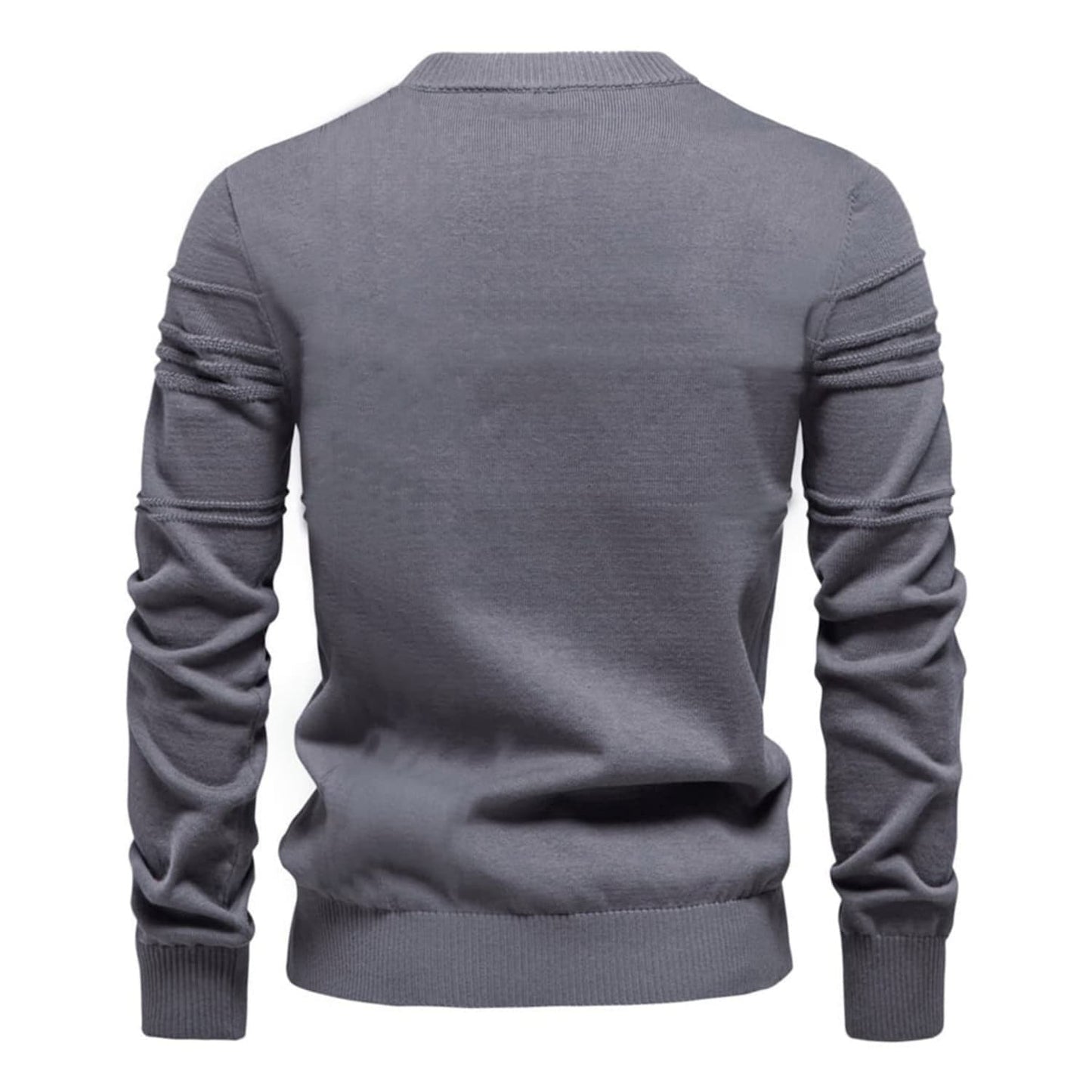 Men’s Textured Crosshatch Crew Neck Sweater