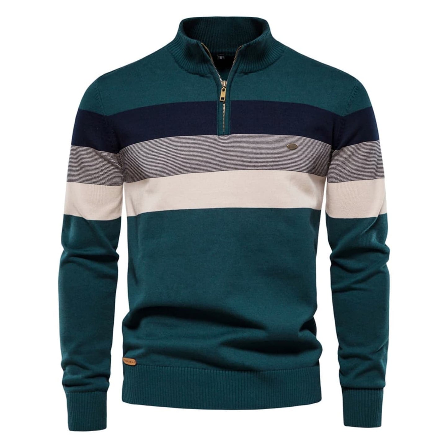 Men’s Colorblock Quarter Zip Sweater
