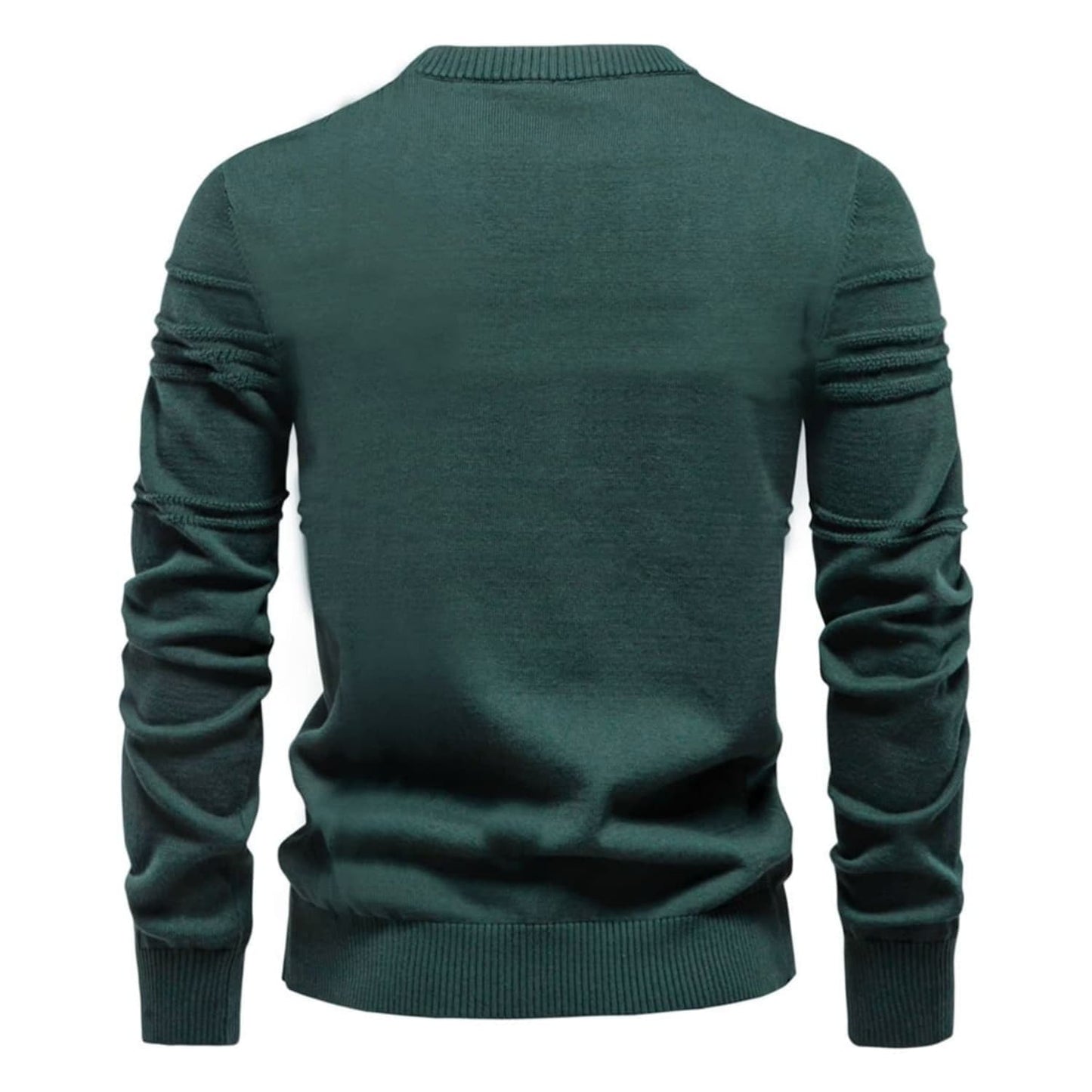 Men’s Textured Crosshatch Crew Neck Sweater