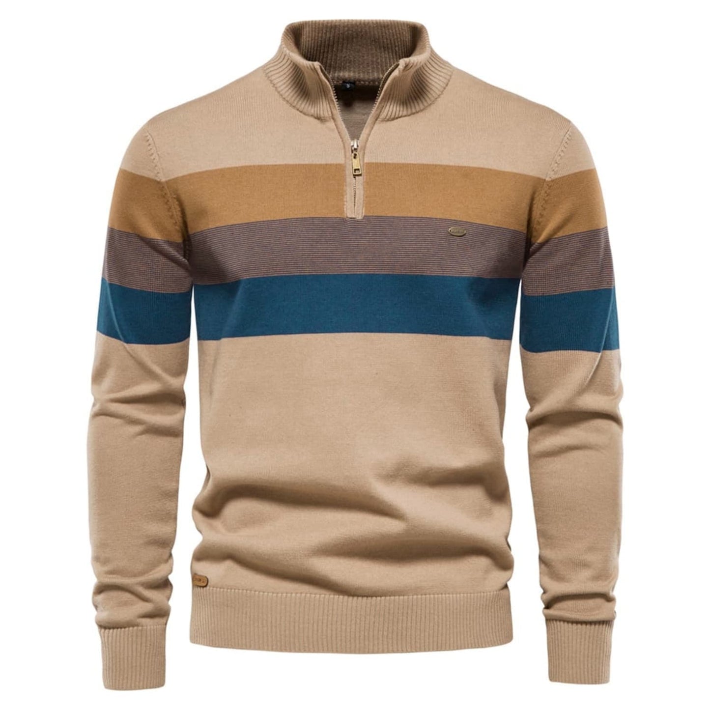 Men’s Colorblock Quarter Zip Sweater