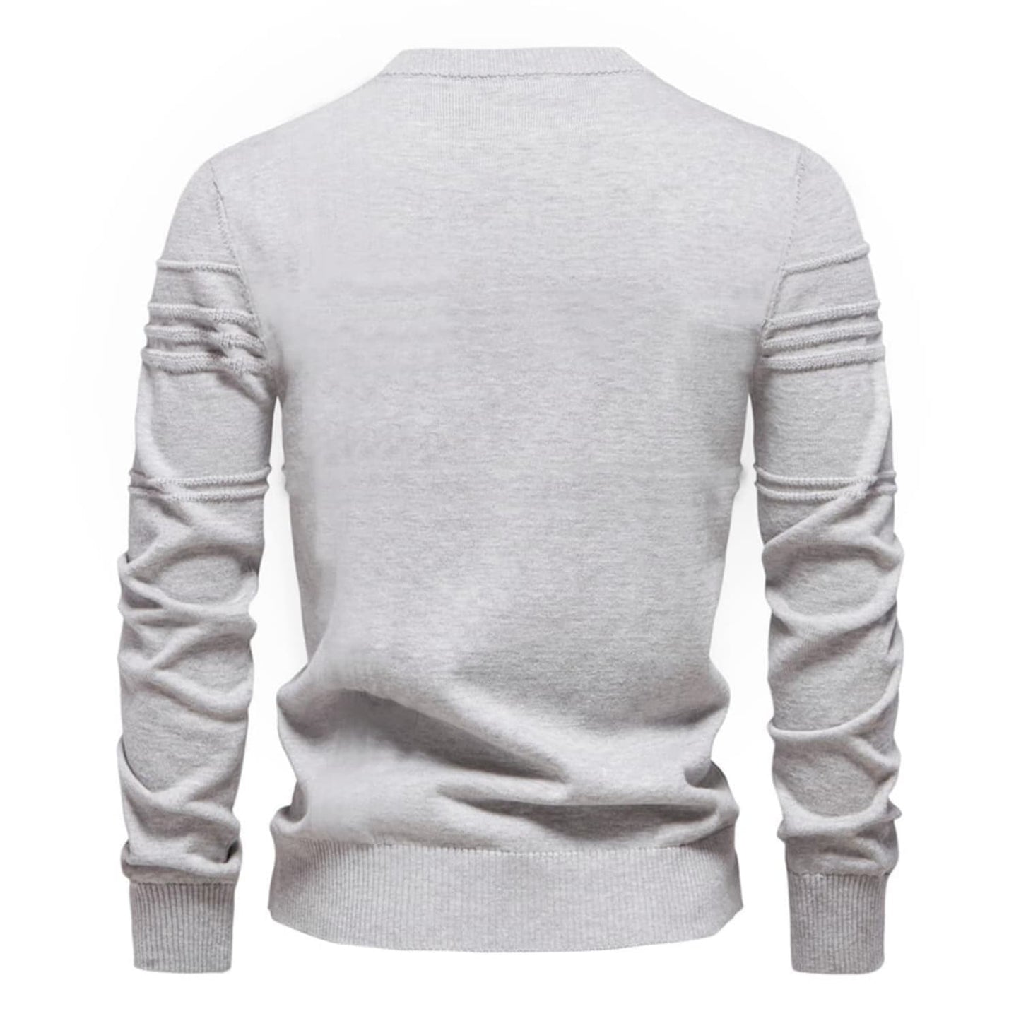 Men’s Textured Crosshatch Crew Neck Sweater