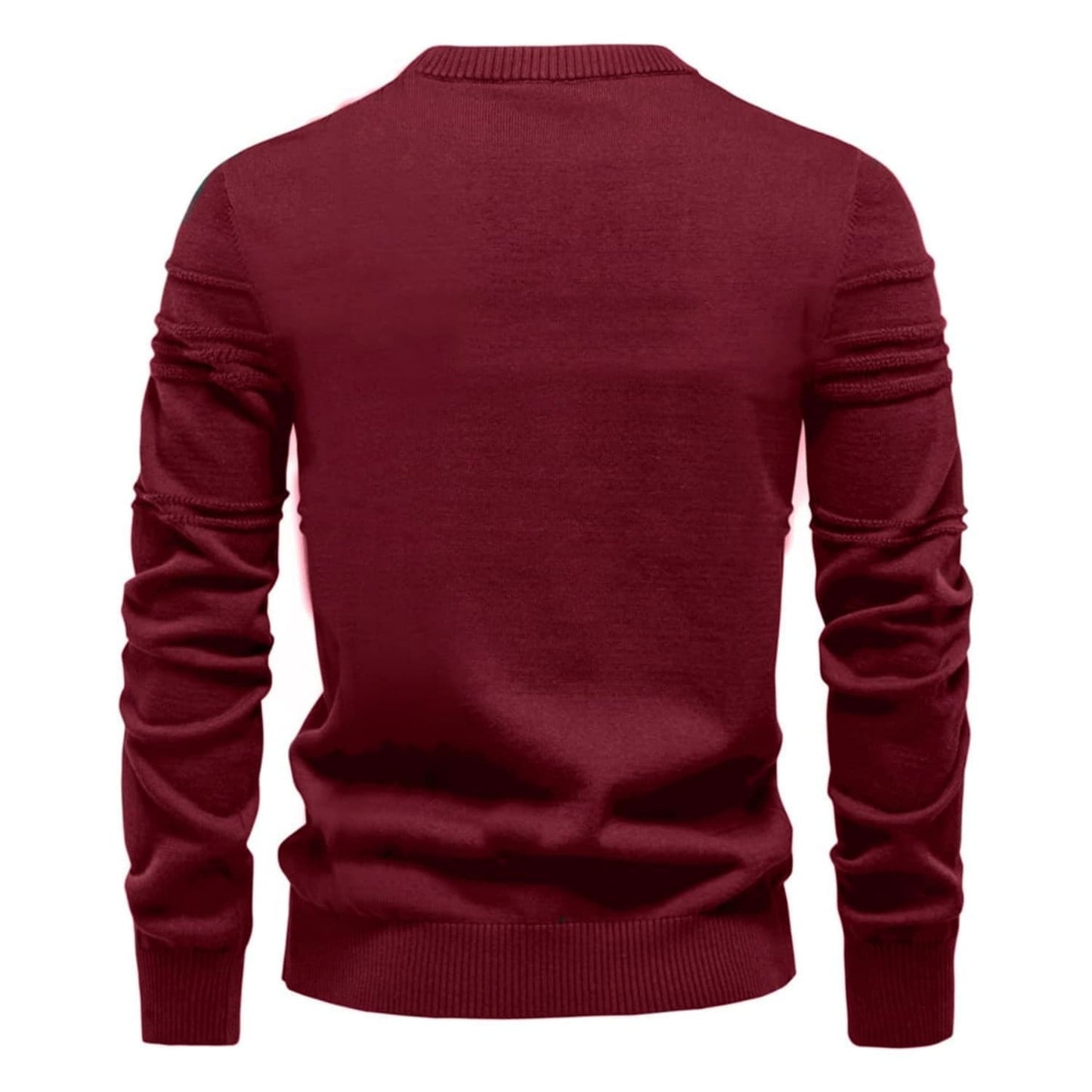 Men’s Textured Crosshatch Crew Neck Sweater